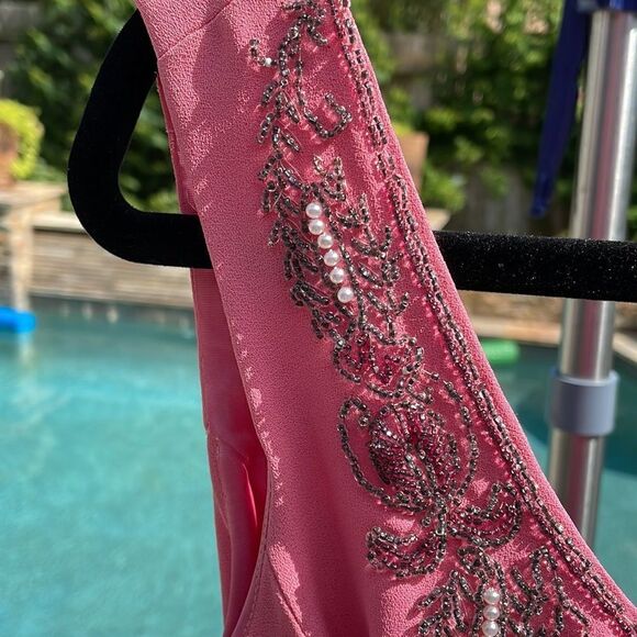 Stunning Vintage Pink Party Dress - Picture 9 of 14